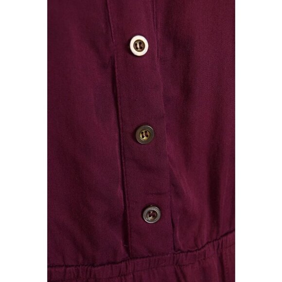 CACHAREL FRENCH MAROON BUTTON FRONT SHIRT DRESS - Picture 3 of 7
